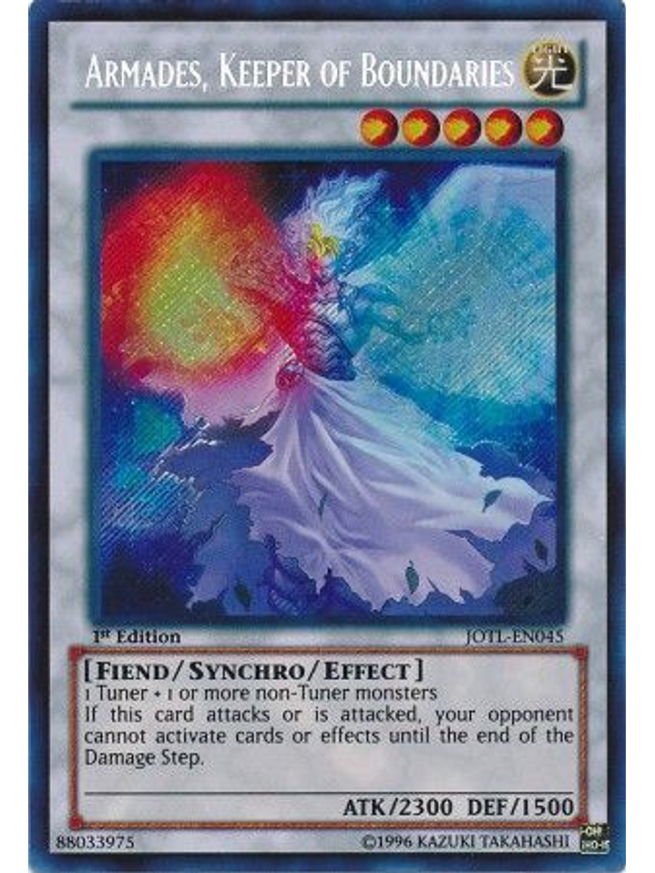 Armades, Keeper of Boundaries - JOTL-EN045 - Secret Rare 1st Edition 1