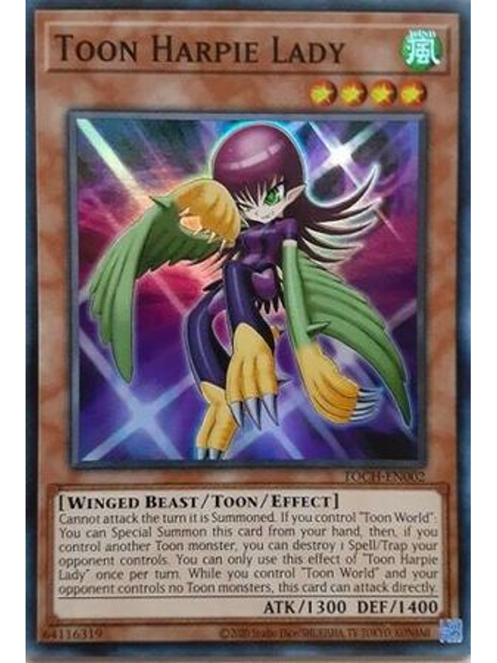 Toon Harpie Lady - TOCH-EN002 - Super Rare Unlimited 1