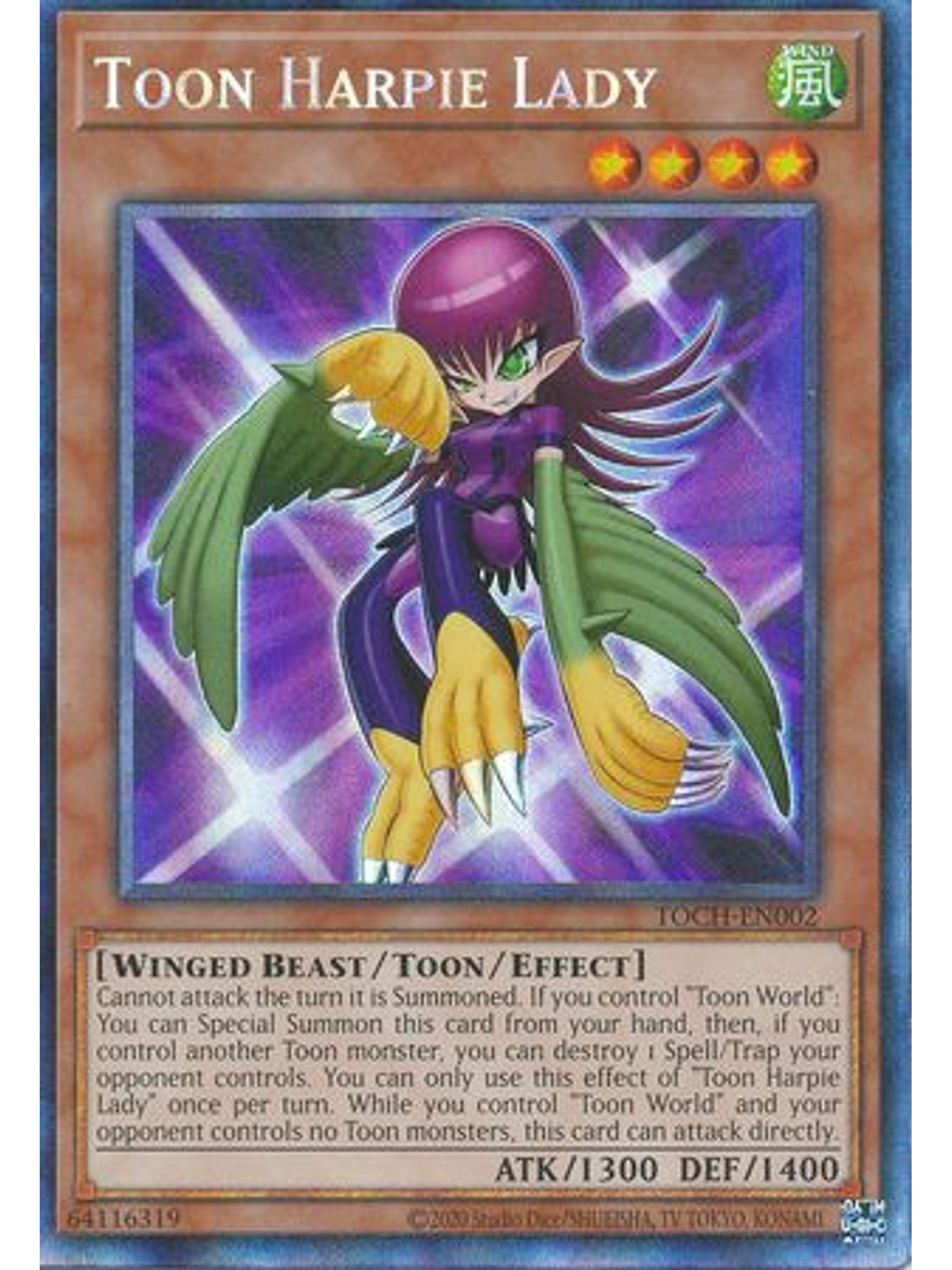 Toon Harpie Lady - TOCH-EN002 - Collectors Rare Unlimited 1