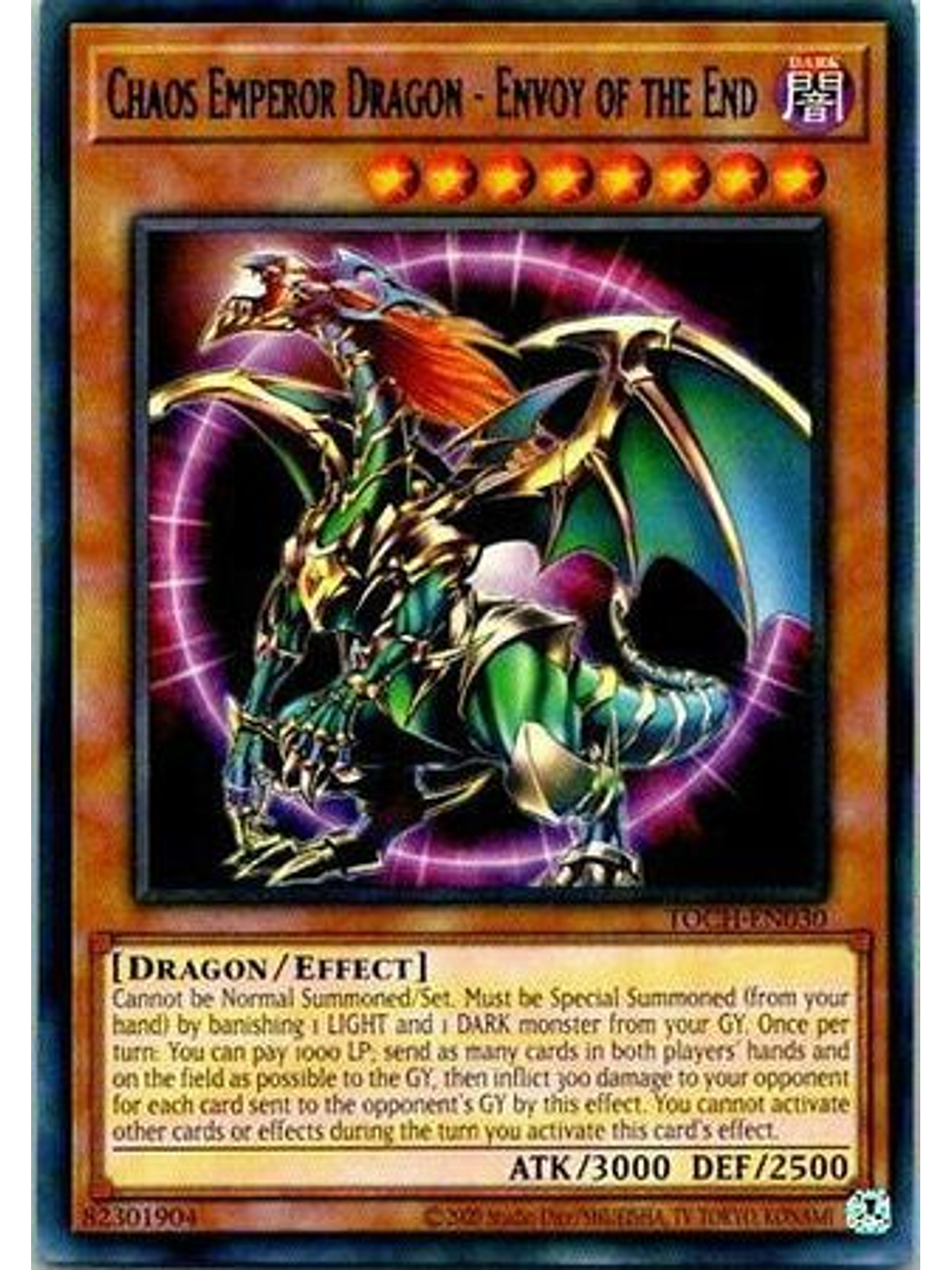 Chaos Emperor Dragon - Envoy of the End - TOCH-EN030 - Rare Unlimited 1