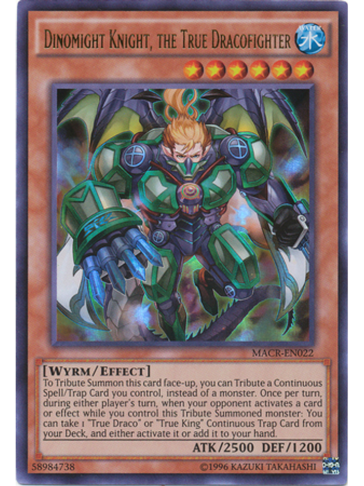 Dinomight Knight, the True Dracofighter - MACR-EN022 - Ultra Rare Unlimited 1