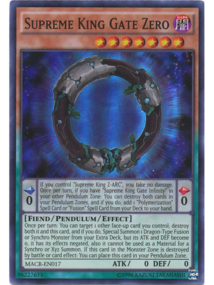 Supreme King Gate Zero - MACR-EN017 - Super Rare Unlimited 1