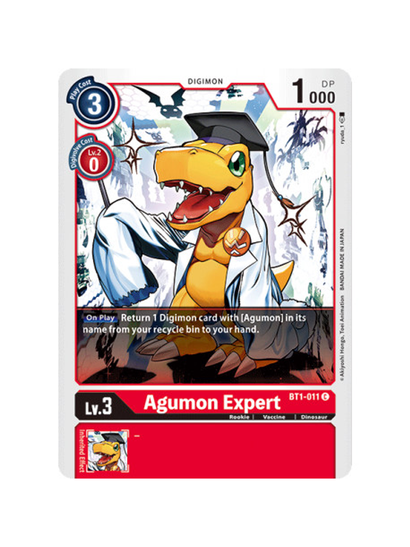 BT1-011 C Agumon Expert Digimon  1