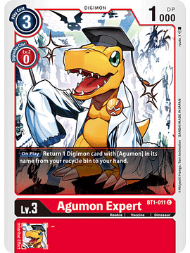 BT1-011 C Agumon Expert Digimon 