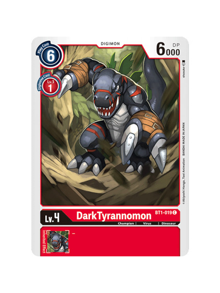 BT1-019 C DarkTyrannomon Digimon  1
