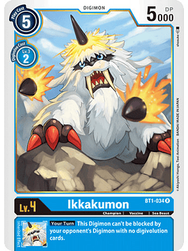 BT1-034 R Ikkakumon Digimon 