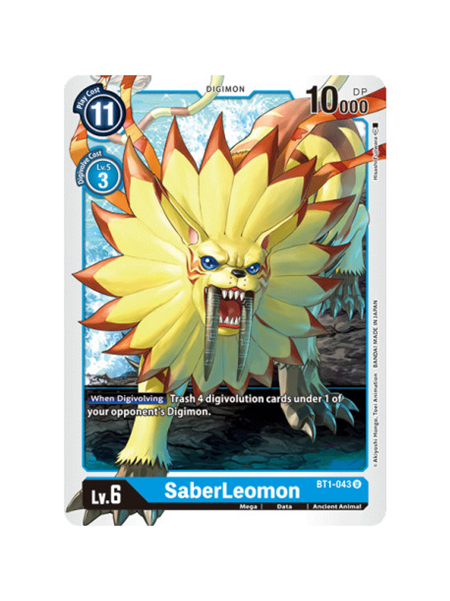 BT1-043 U SaberLeomon Digimon  1