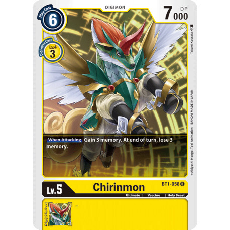 BT1-058 U Chirinmon Digimon 