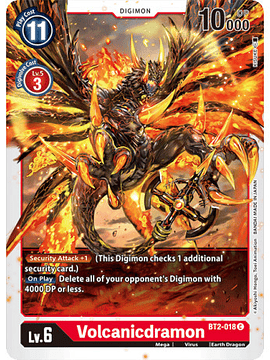 BT2-018 C Volcanicdramon Digimon 