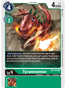 BT2-044 C Tyrannomon Digimon 