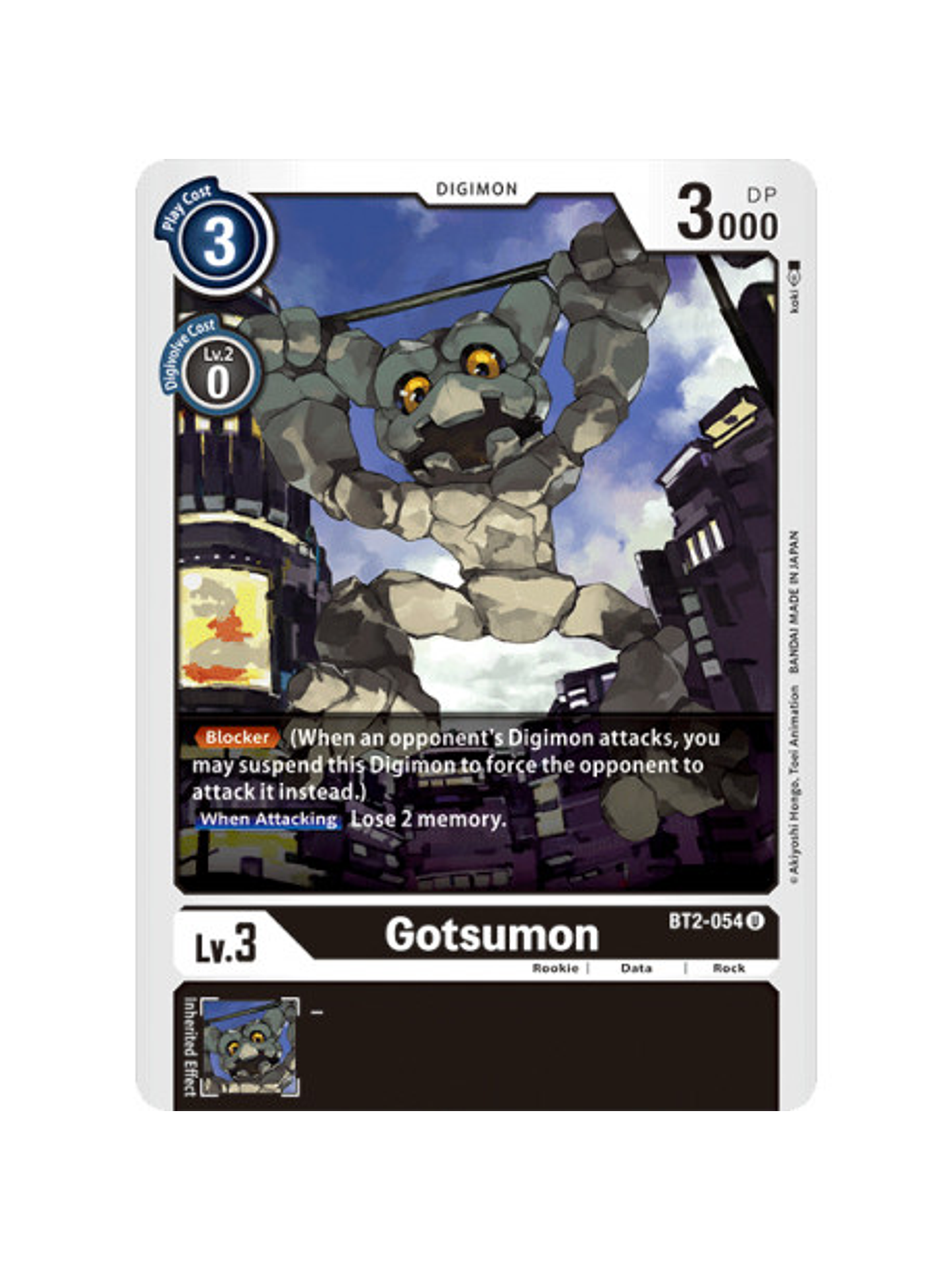 BT2-054 U Gotsumon Digimon  1