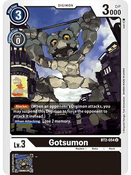 BT2-054 U Gotsumon Digimon 