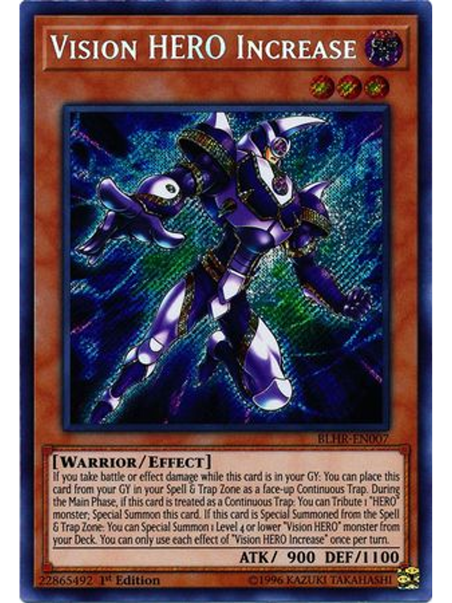 Vision HERO Increase - BLHR-EN007 - Secret Rare 1st Edition 1