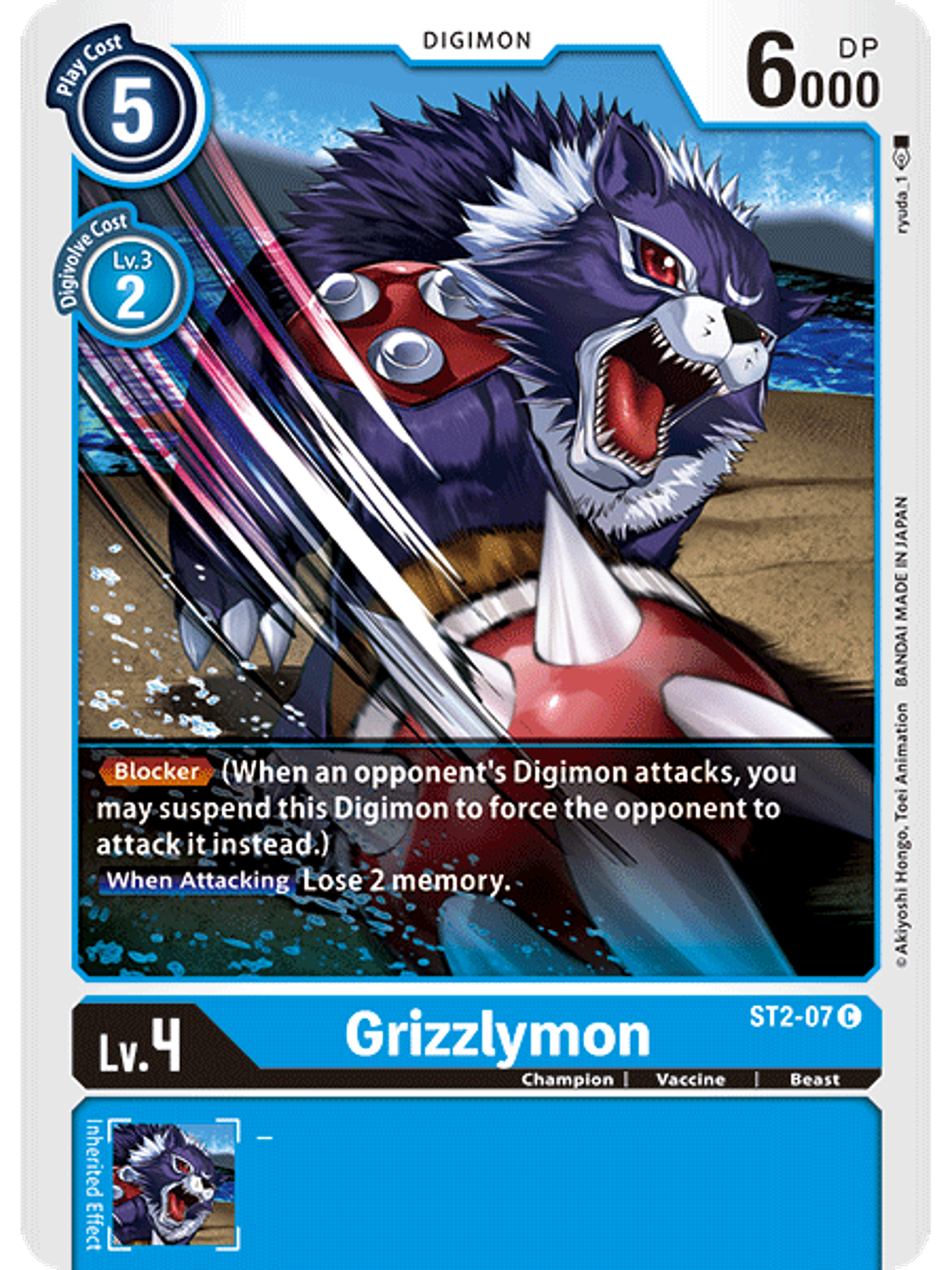 Grizzlymon - ST2-07 1