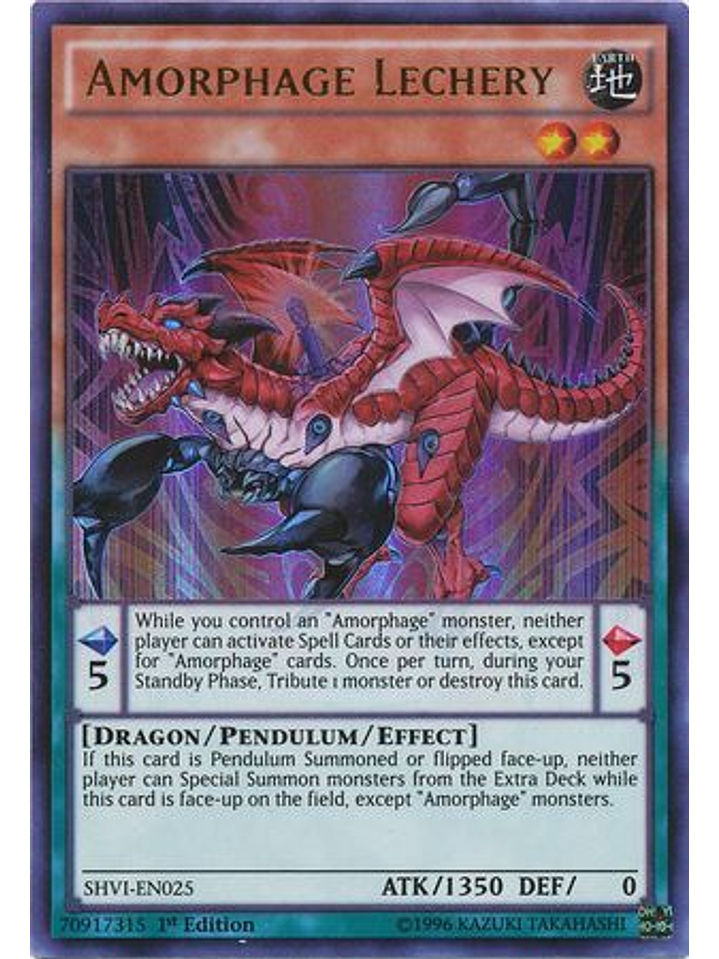 Amorphage Lechery - SHVI-EN025 - Ultra Rare 1st Edition 1