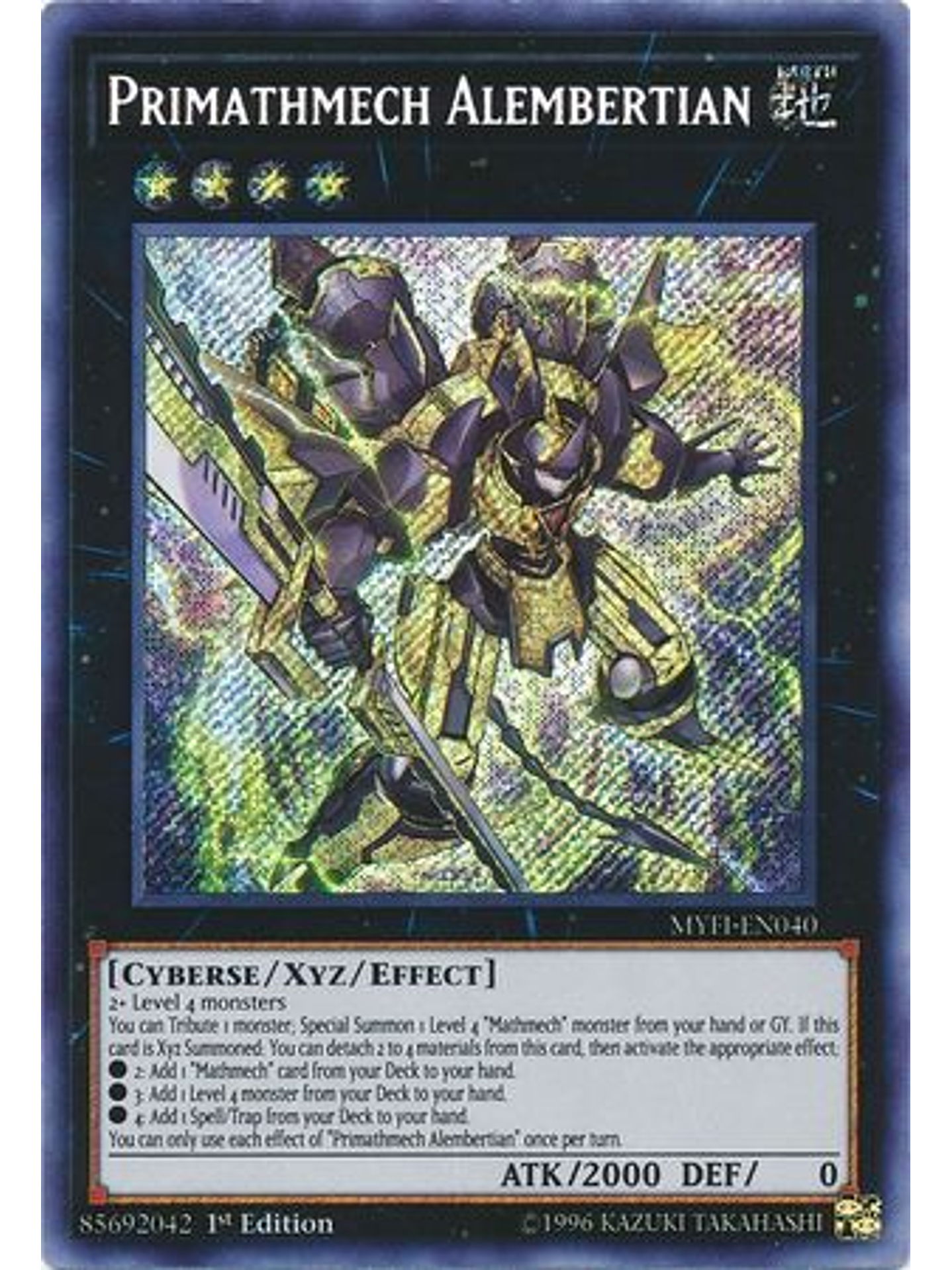 Primathmech Alembertian - MYFI-EN040 - Secret Rare 1st Edition 1
