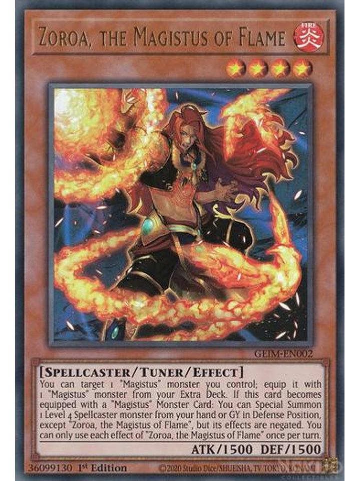 Zoroa, the Magistus of Flame - GEIM-EN002 - Ultra Rare - 1st Edition 1