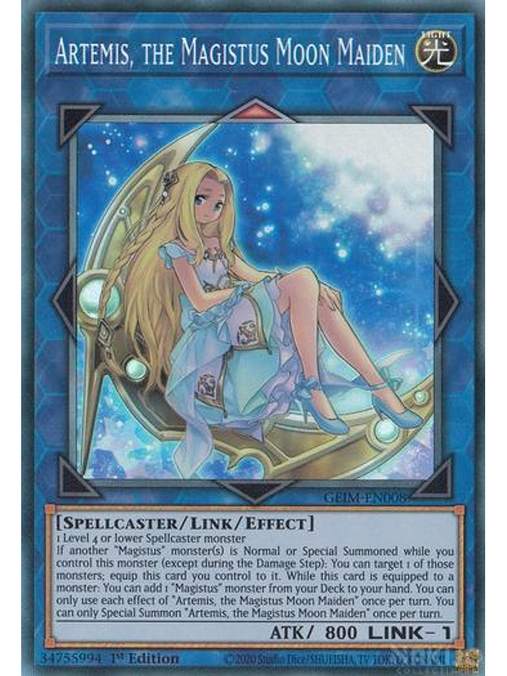 Artemis, the Magistus Moon Maiden - GEIM-EN008 - Collector's Rare - 1st Edition 1