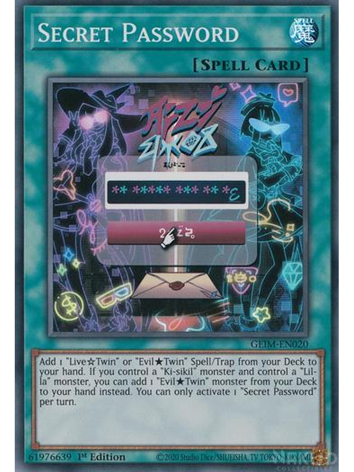 Secret Password - GEIM-EN020 - Super Rare - 1st Edition 1