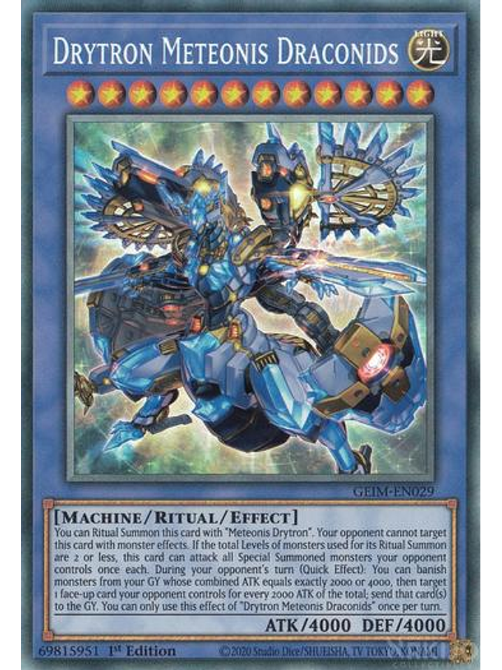 Drytron Meteonis Draconids - GEIM-EN029 - Collector's Rare - 1st Edition 1