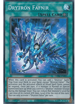 Drytron Fafnir - GEIM-EN031 - Super Rare - 1st Edition