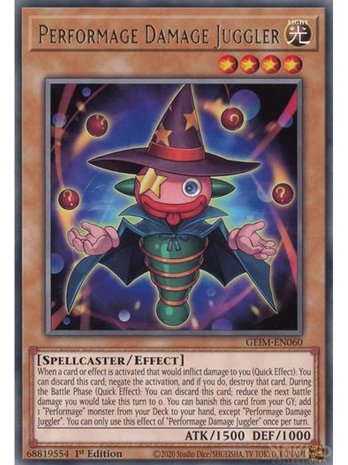 Performage Damage Juggler - GEIM-EN060 - Rare - 1st Edition 1