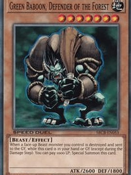 Green Baboon, Defender of the Forest - SBCB-EN053 - Common - 1st Edition