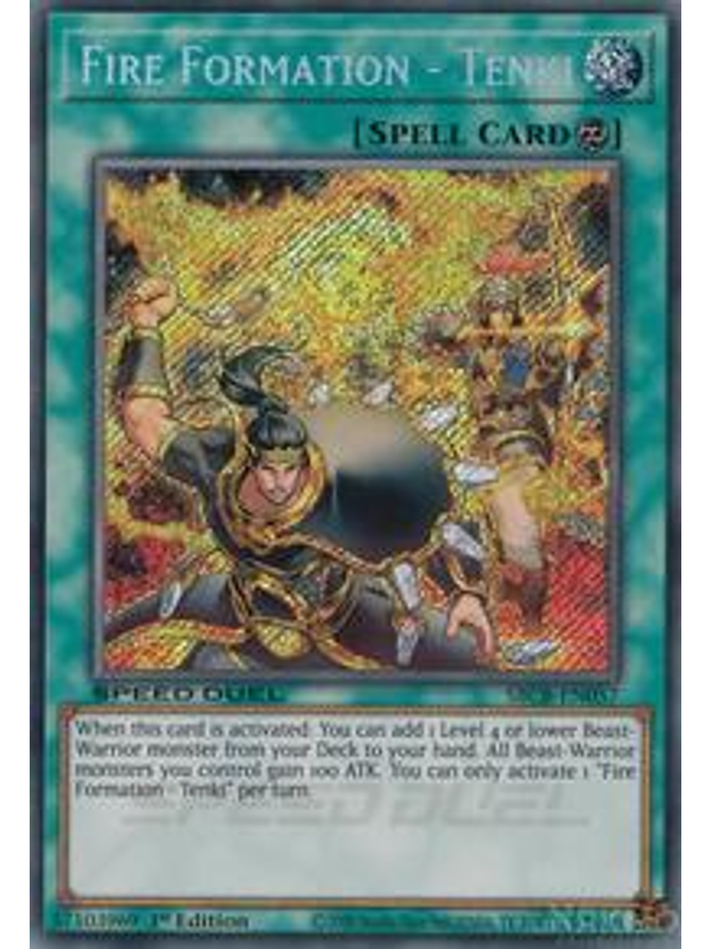Fire Formation - Tenki - SBCB-EN057 - Secret Rare - 1st Edition 1