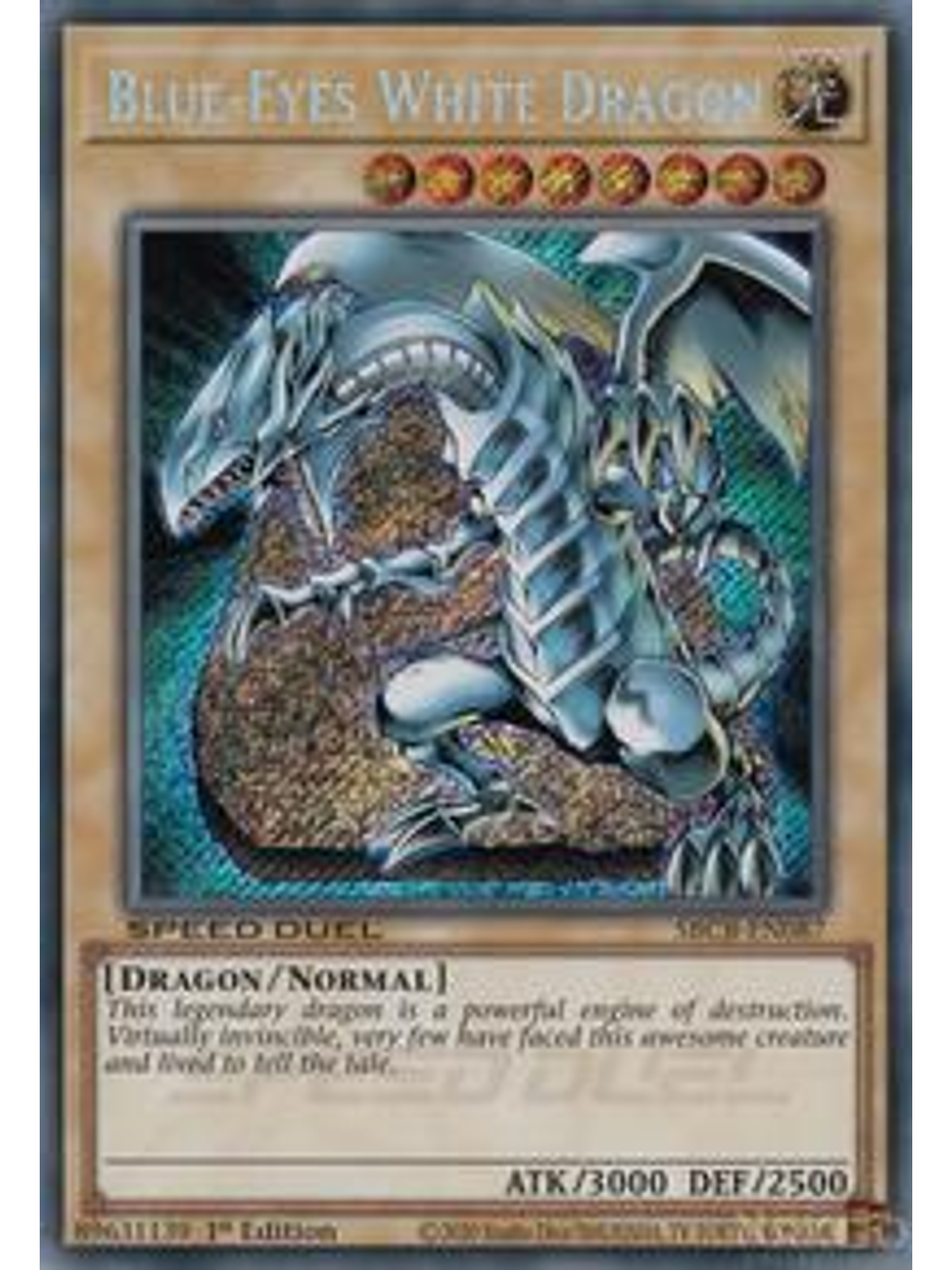 Blue-Eyes White Dragon - SBCB-EN087 - Secret Rare - 1st Edition 1