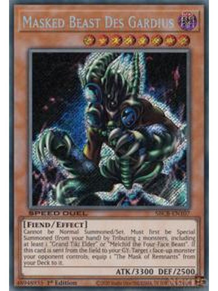 Masked Beast Des Gardius - SBCB-EN107 - Secret Rare - 1st Edition 1