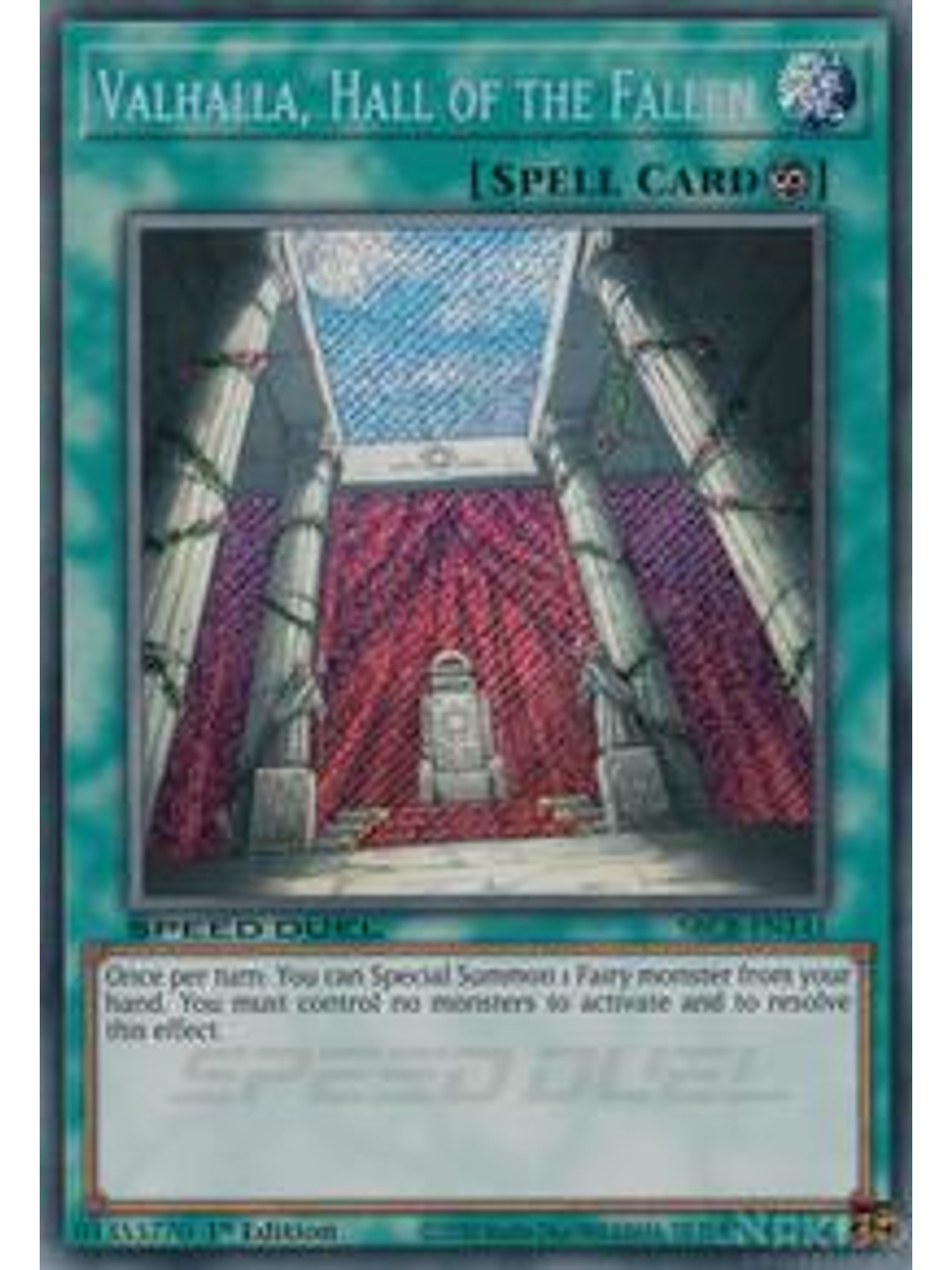 Valhalla, Hall of the Fallen - SBCB-EN141 - Secret Rare - 1st Edition 1