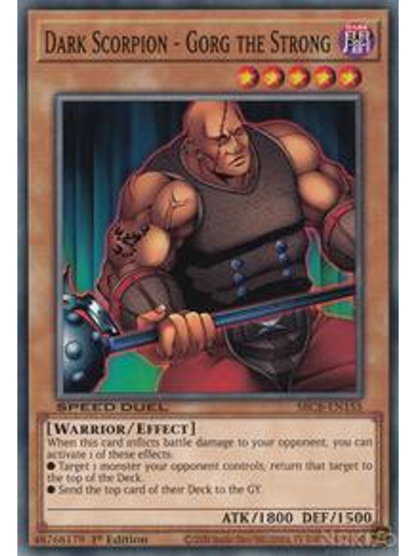 Dark Scorpion - Gorg the Strong - SBCB-EN155 - Common - 1st Edition 1