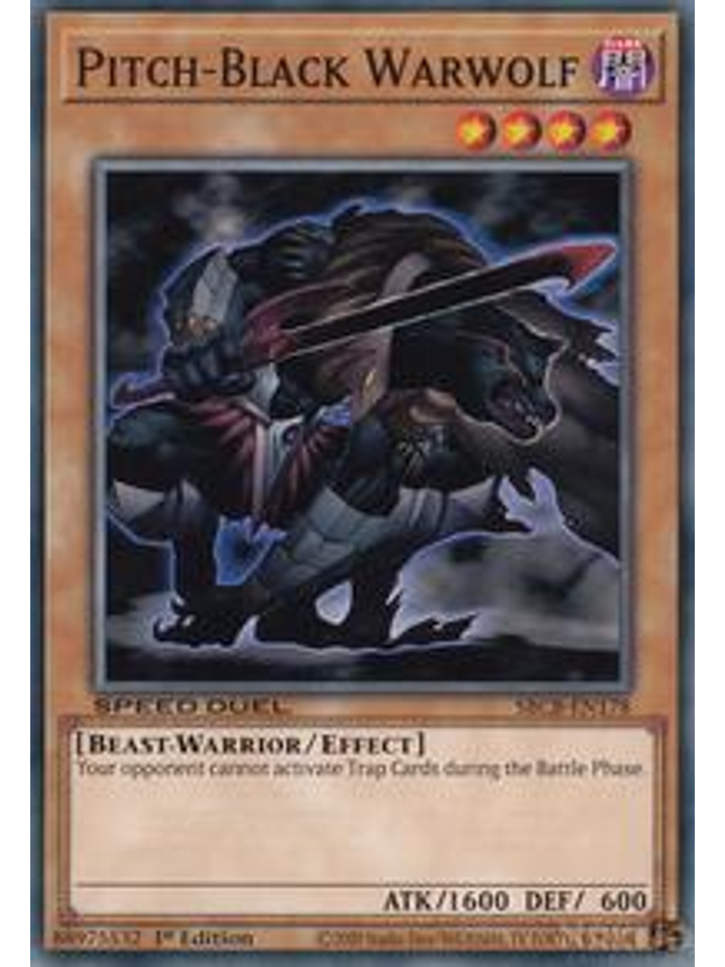 Pitch-Black Warwolf - SBCB-EN178 - Common - 1st Edition 1