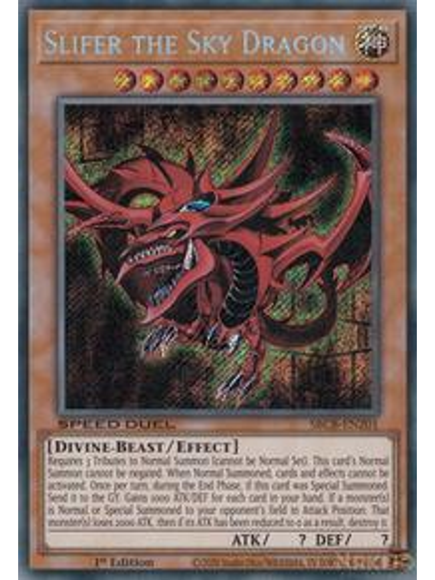 Slifer the Sky Dragon - SBCB-EN201 - Secret Rare - 1st Edition 1