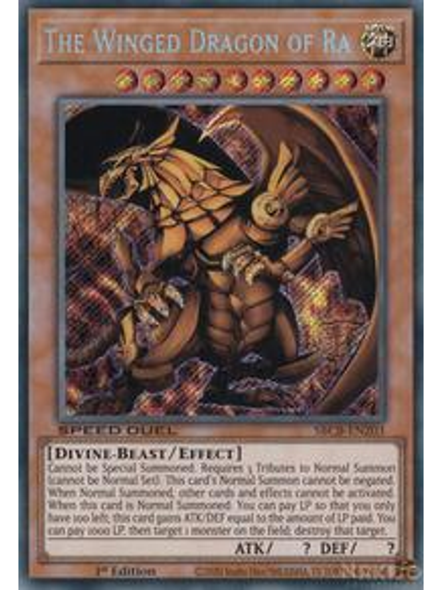 The Winged Dragon of Ra - SBCB-EN203 - Secret Rare - 1st Edition 1