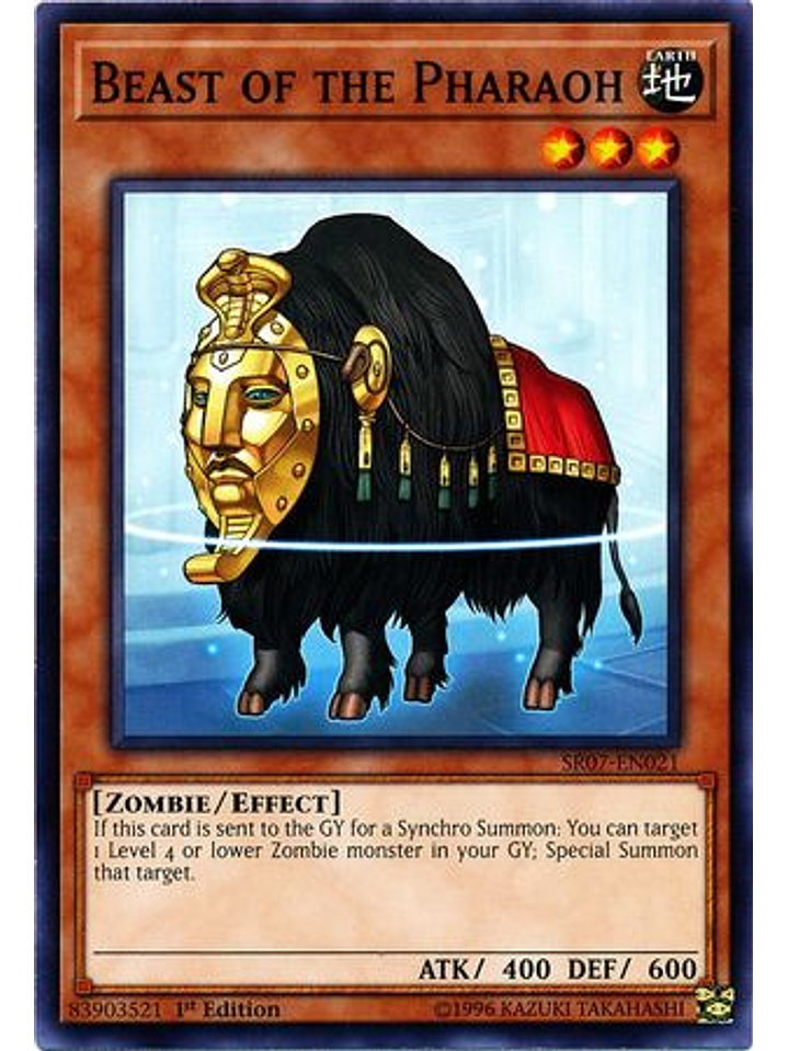 Beast of the Pharaoh - SR07-EN021 - Common 1st Edition 1