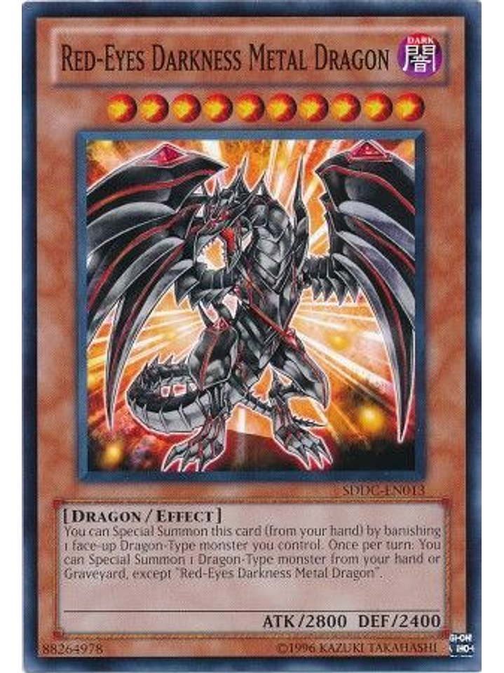 Red-Eyes Darkness Metal Dragon - SDDC-EN013 - Common Unlimited 1