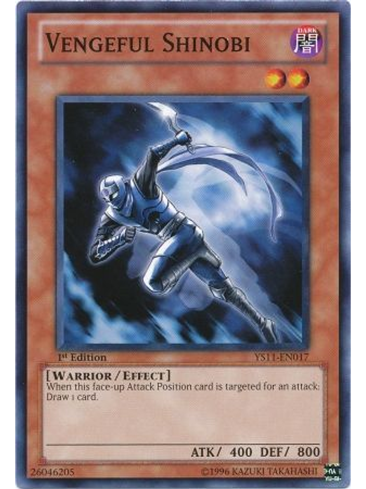 Vengeful Shinobi - YS11-EN017 - Common 1st Edition 1