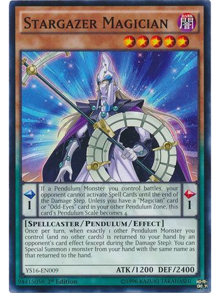 Stargazer Magician - YS16-EN009 - Common 1st Edition 1