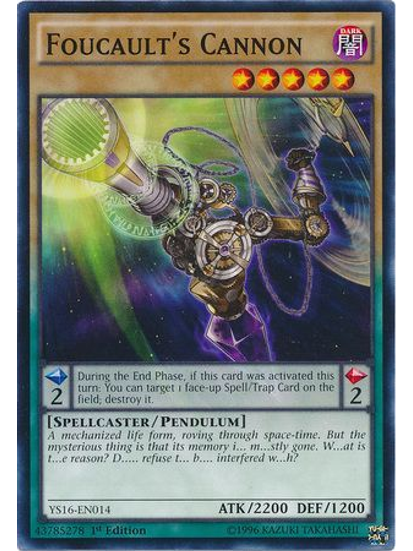 Foucault's Cannon - YS16-EN014 - Common 1st Edition 1