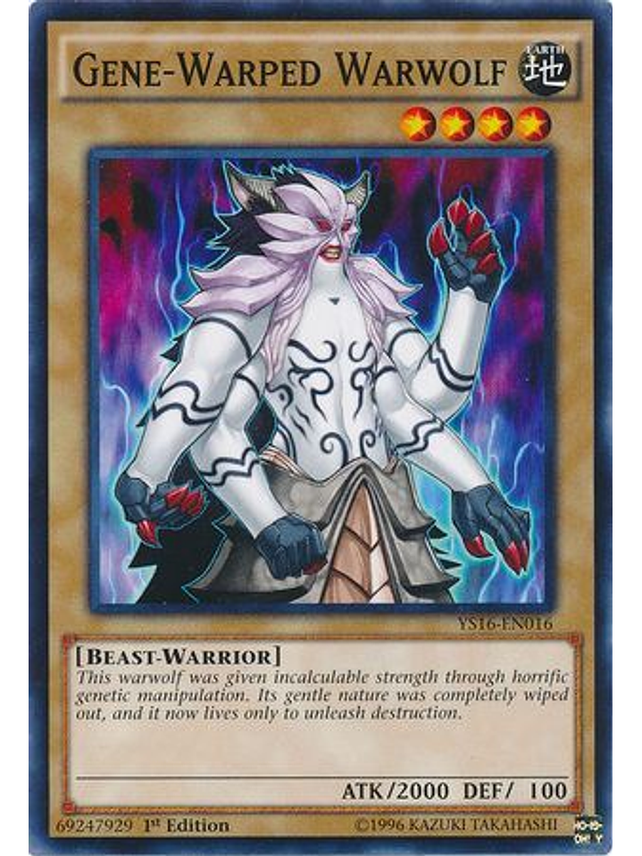 Gene-Warped Warwolf - YS16-EN016 - Common 1st Edition 1