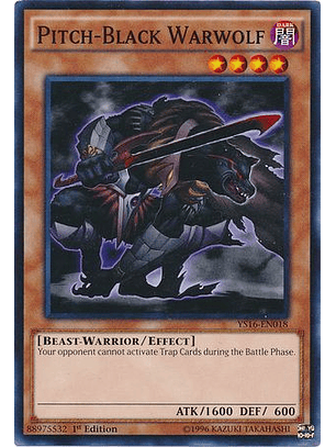 Pitch-Black Warwolf - YS16-EN018 - Common 1st Edition