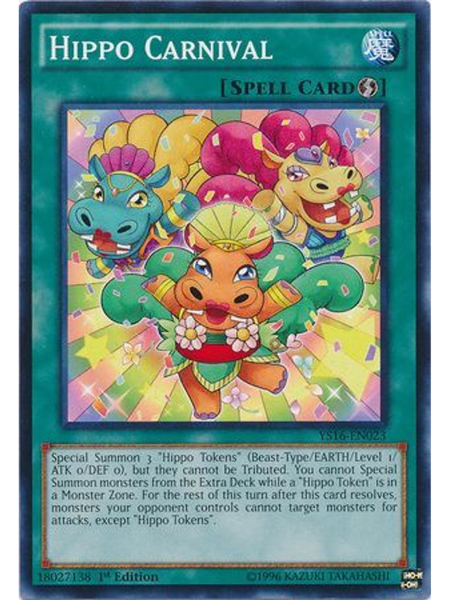 Hippo Carnival - YS16-EN023 - Common 1st Edition 1