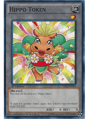 Hippo Token (Orange) - YS16-ENT01 - Common 1st Edition