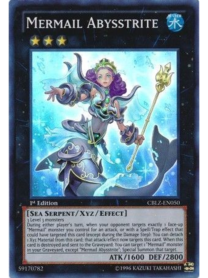Mermail Abysstrite - CBLZ-EN050 - Super Rare 1st Edition 1