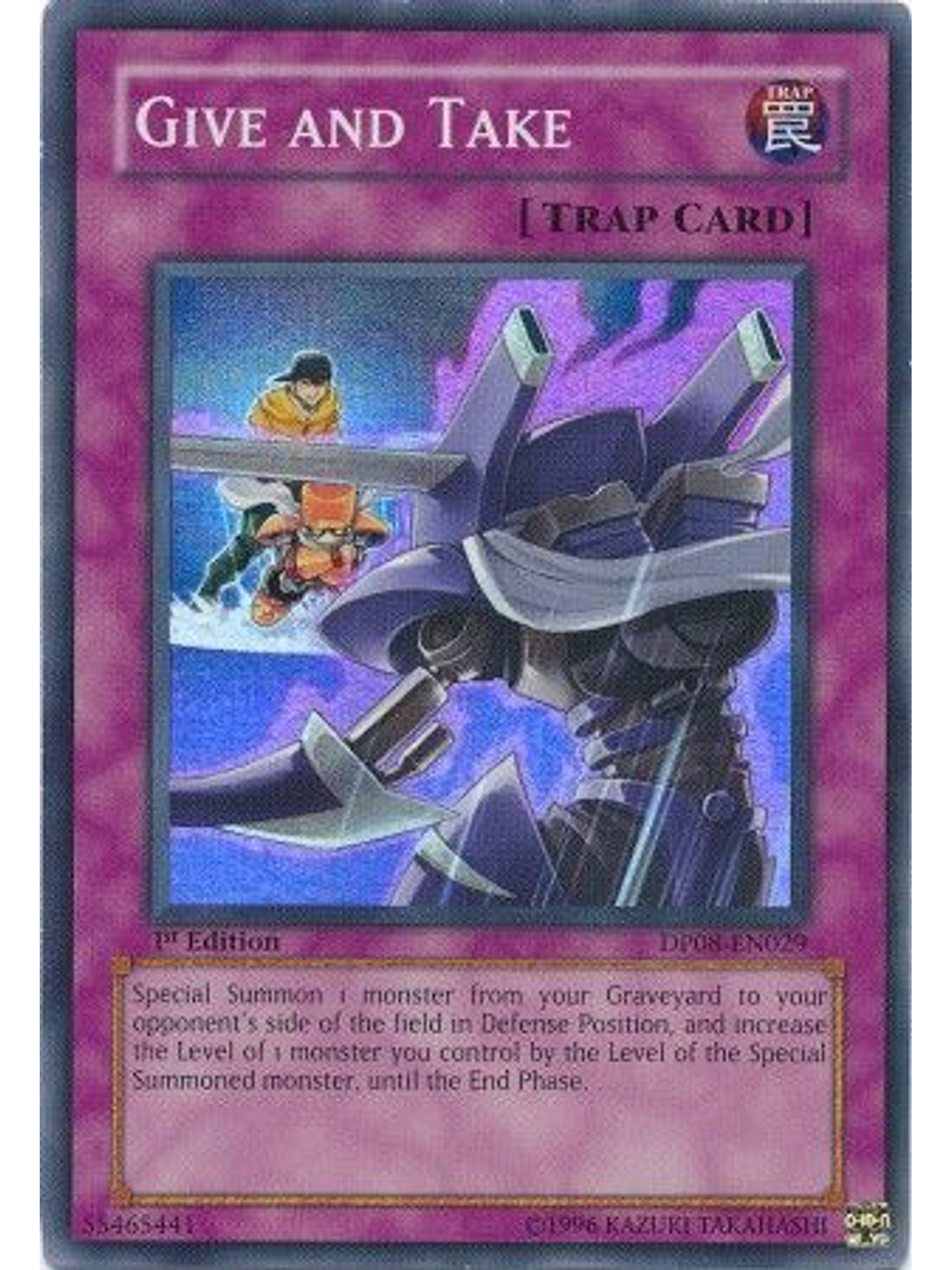 Give and Take - DP08-EN029 - Super Rare 1st Edition 1