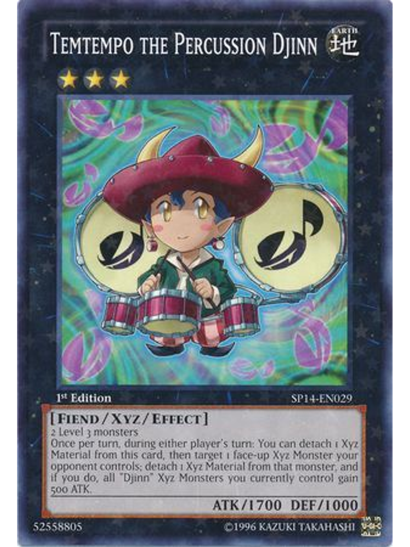 Temtempo the Percussion Djinn - SP14-EN029 - Starfoil Rare 1st Edition 1