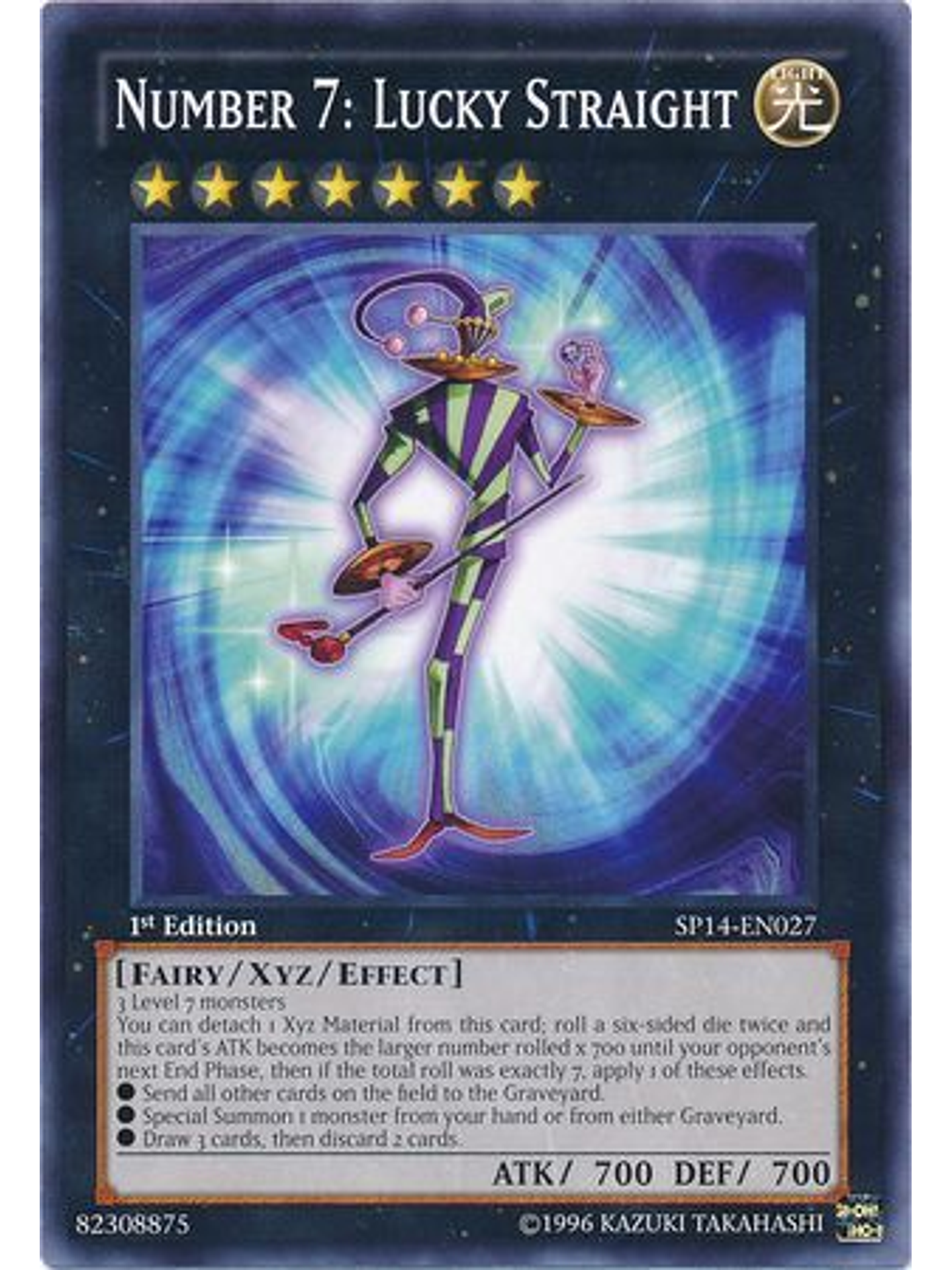 Number 7: Lucky Straight - SP14-EN027 - Common 1st Edition 1