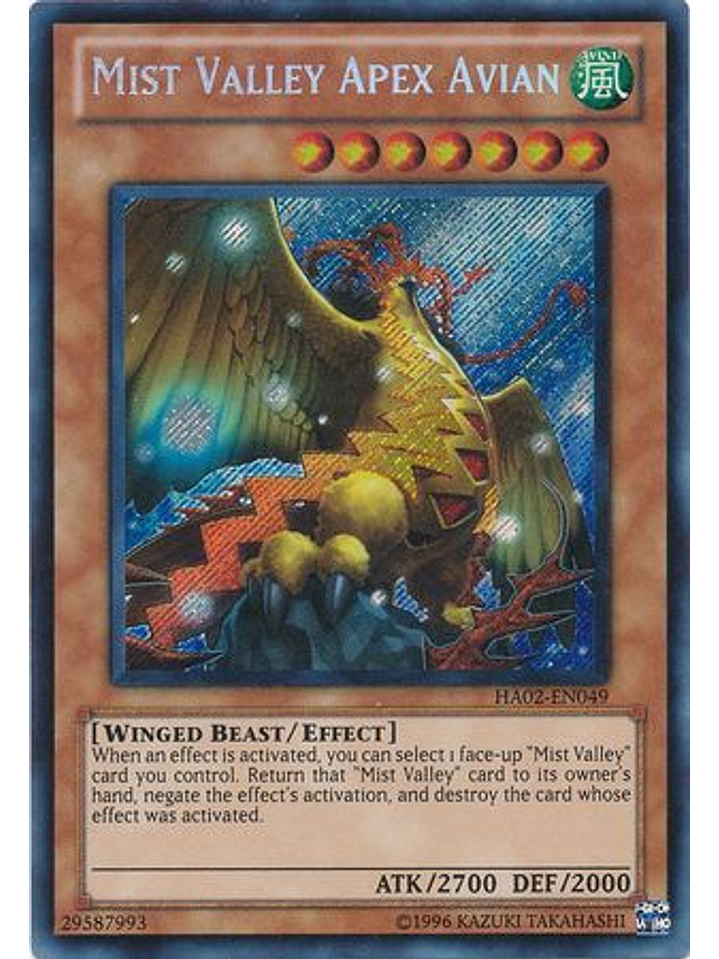 Mist Valley Apex Avian - HA02-EN049 - Secret Rare Unlimited 1