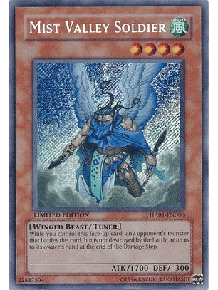 Mist Valley Soldier - HA01-EN006 - Secret Rare 1st Edition